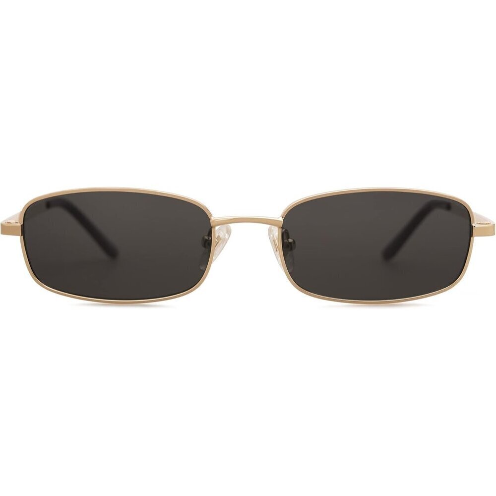 Unisex Rectangle Sunglasses Metal Frames UV400 Narrow Retro Wayfarer